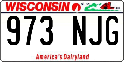WI license plate 973NJG