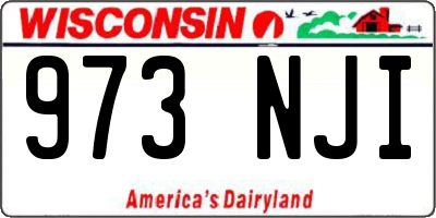 WI license plate 973NJI