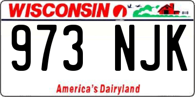 WI license plate 973NJK