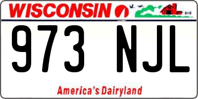 WI license plate 973NJL