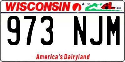 WI license plate 973NJM
