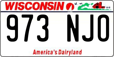 WI license plate 973NJO