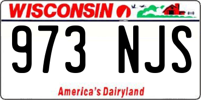 WI license plate 973NJS