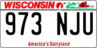 WI license plate 973NJU