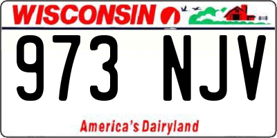 WI license plate 973NJV
