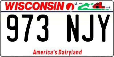 WI license plate 973NJY