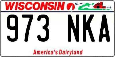 WI license plate 973NKA
