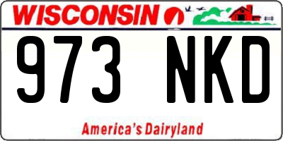 WI license plate 973NKD