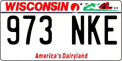 WI license plate 973NKE