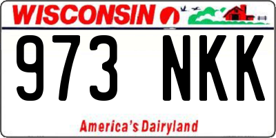 WI license plate 973NKK