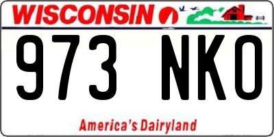 WI license plate 973NKO