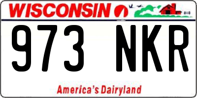 WI license plate 973NKR