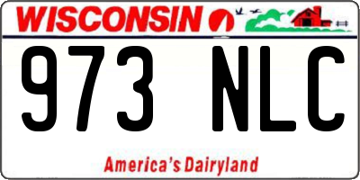 WI license plate 973NLC