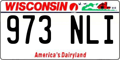 WI license plate 973NLI