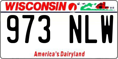 WI license plate 973NLW