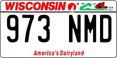 WI license plate 973NMD