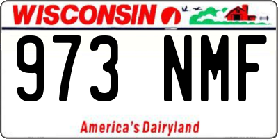 WI license plate 973NMF