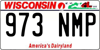 WI license plate 973NMP