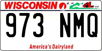 WI license plate 973NMQ