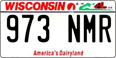 WI license plate 973NMR