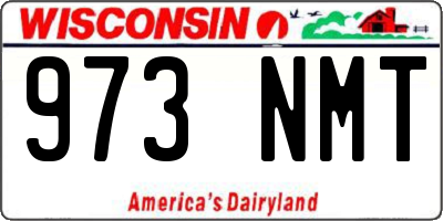 WI license plate 973NMT