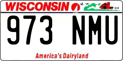 WI license plate 973NMU