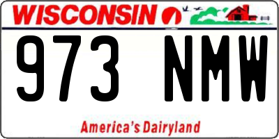 WI license plate 973NMW