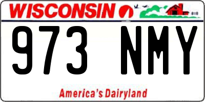 WI license plate 973NMY