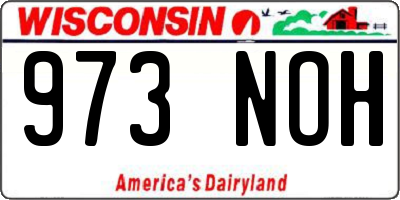 WI license plate 973NOH