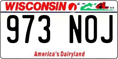 WI license plate 973NOJ