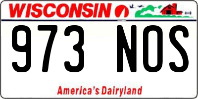 WI license plate 973NOS