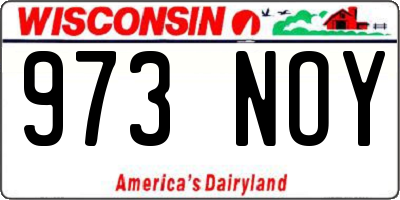 WI license plate 973NOY