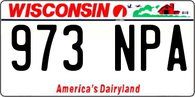 WI license plate 973NPA