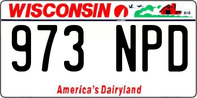 WI license plate 973NPD