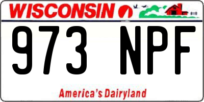WI license plate 973NPF