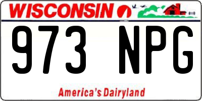 WI license plate 973NPG