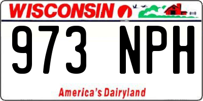 WI license plate 973NPH