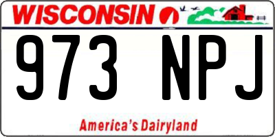 WI license plate 973NPJ