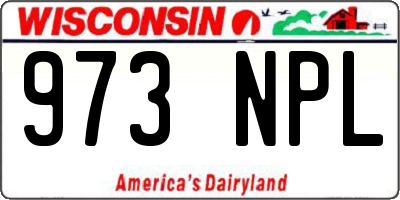 WI license plate 973NPL