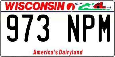 WI license plate 973NPM