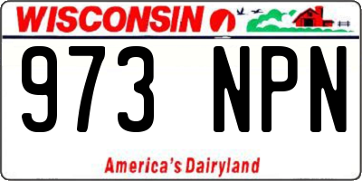 WI license plate 973NPN