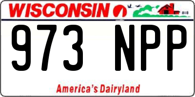 WI license plate 973NPP