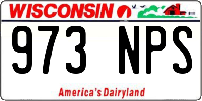 WI license plate 973NPS