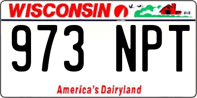 WI license plate 973NPT