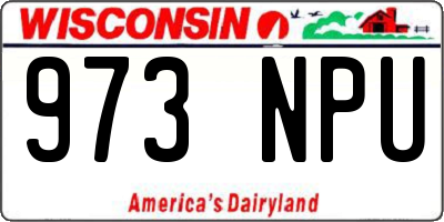 WI license plate 973NPU