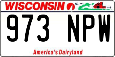 WI license plate 973NPW