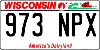 WI license plate 973NPX
