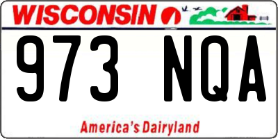 WI license plate 973NQA