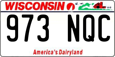 WI license plate 973NQC
