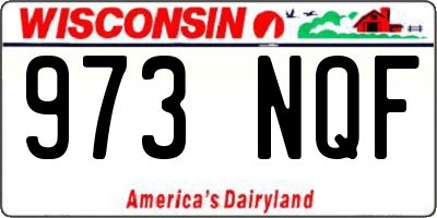 WI license plate 973NQF